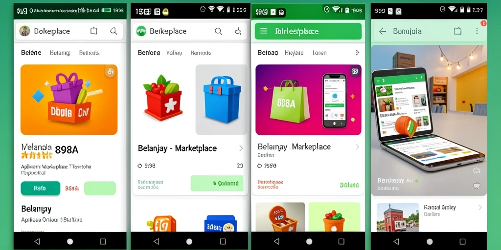 Tampilan antarmuka aplikasi 898A yang memudahkan navigasi Marketplace.