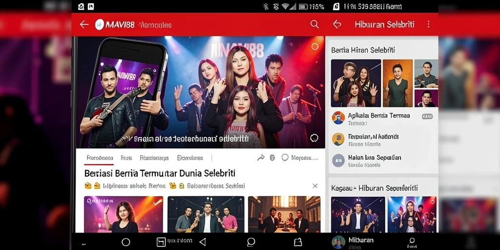 Tampilan antarmuka terbaik untuk informasi dunia selebriti.