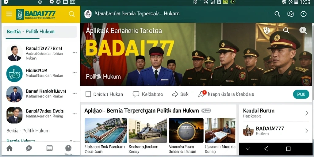 Tampilan antarmuka aplikasi BADAI777 yang modern dan informatif.