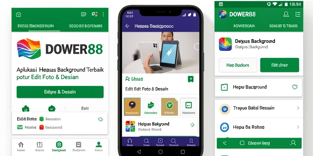 Antarmuka DOWER88 yang menunjukkan fungsi Hapus Background.