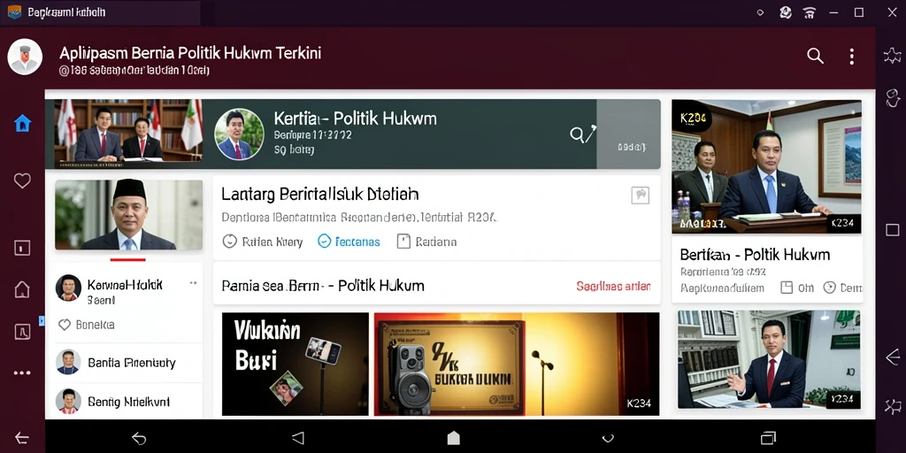Antarmuka K234 yang modern dan informatif tentang berita politik hukum.