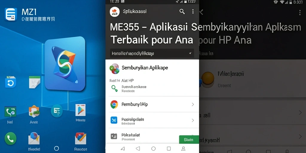 Tampilan antarmuka ME355 yang sederhana dan efisien untuk menyembunyikan aplikasi.
