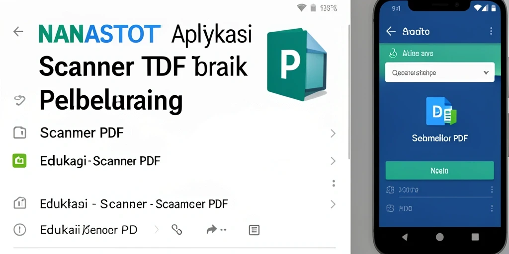 Screenshot antarmuka aplikasi NANASTOTO yang menampilkan fitur Scanner PDF.
