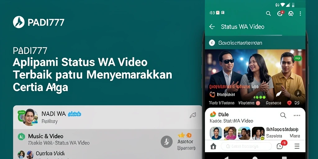 Antarmuka aplikasi PADI777 untuk Status WA Video yang menarik dan intuitif.