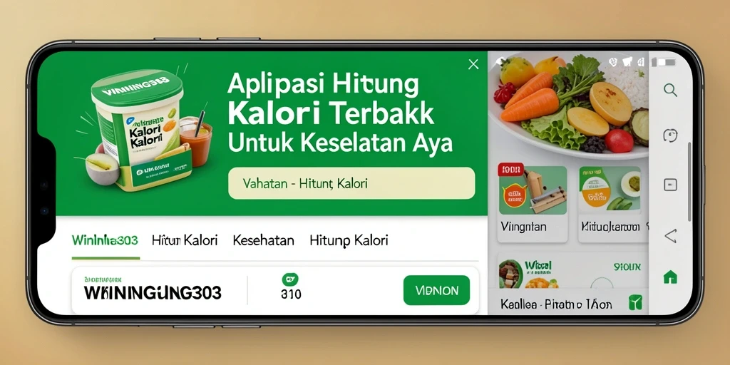 Antarmuka aplikasi WINNING303 untuk menghitung kalori harian.